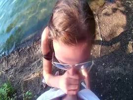 Blowjob am See aus seiner Sicht